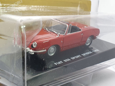 Fiat 850 Sport Spider Edicola 1/43 Rosso 1968 - RikiToys - Edicola
