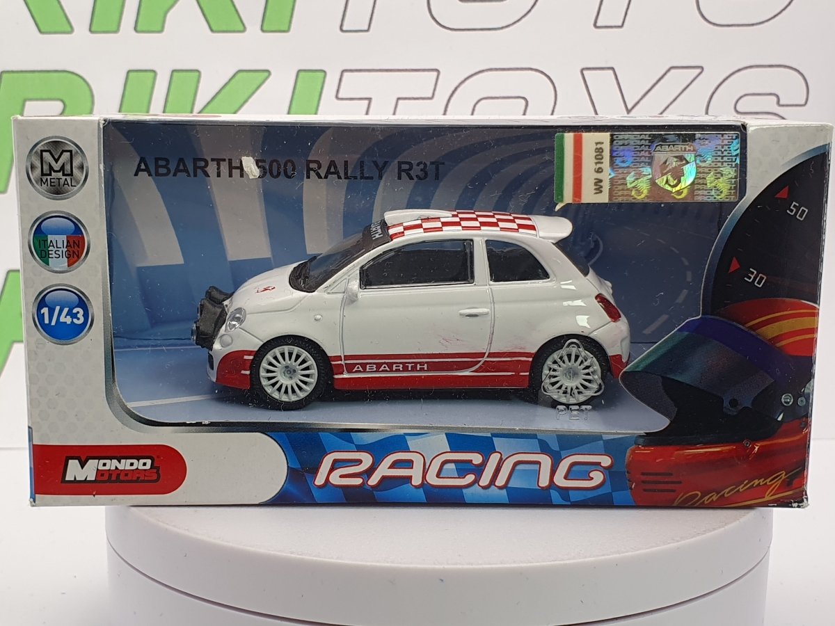 Fiat Abarth 595 Mondo Motors 1/43 Bianco 2008 - RikiToys - Mondo Motors