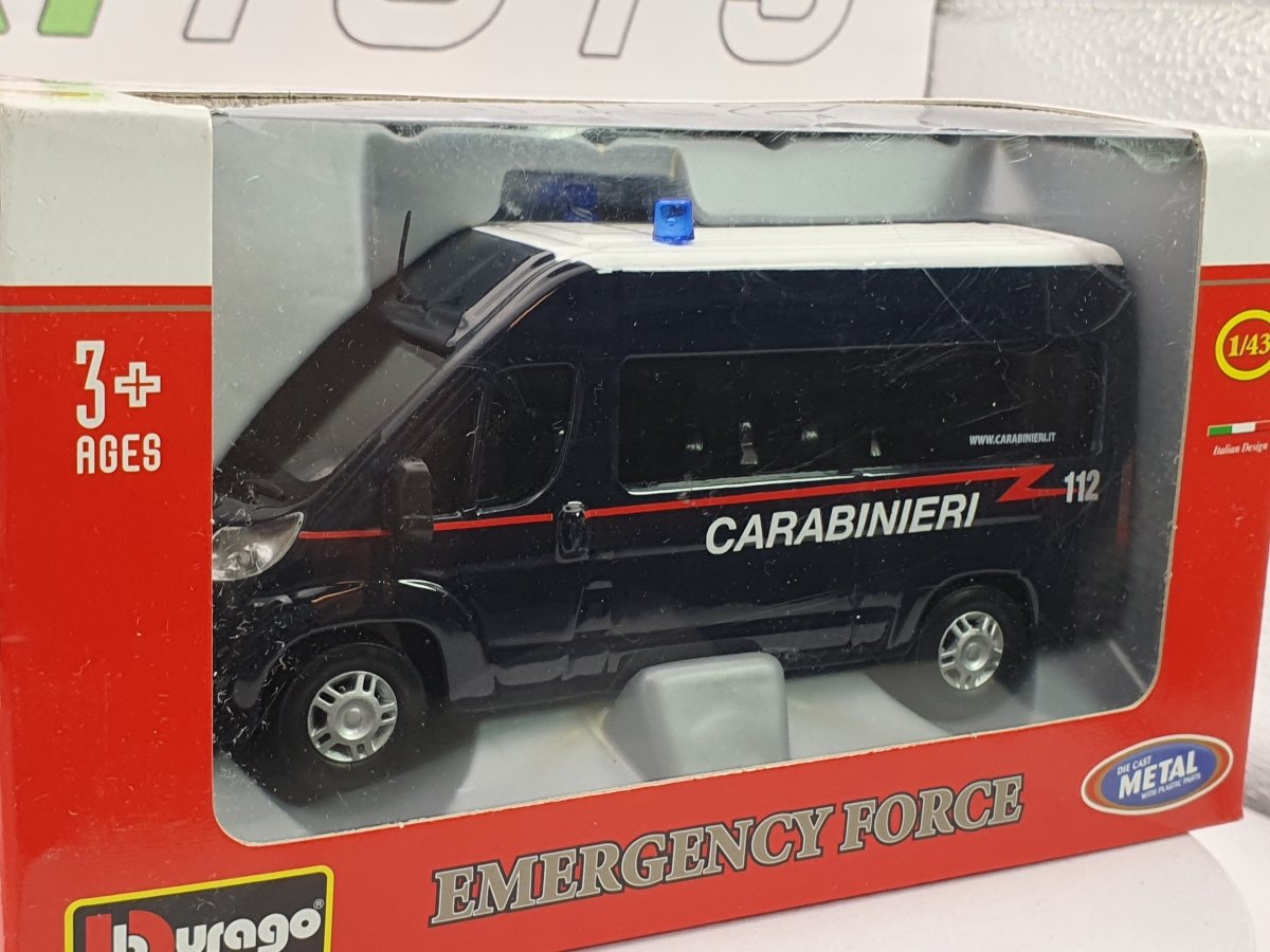 Fiat Ducato Minibus Burago 1/43 Blu - RikiToys - Burago