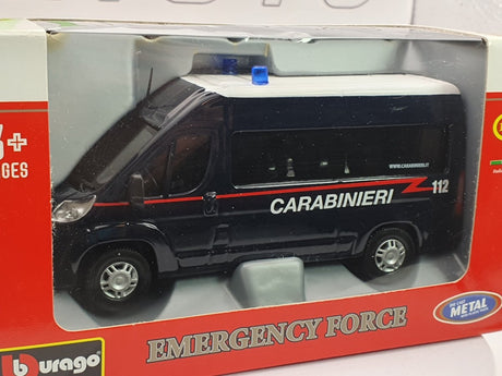 Fiat Ducato Minibus Burago 1/43 Blu - RikiToys - Burago