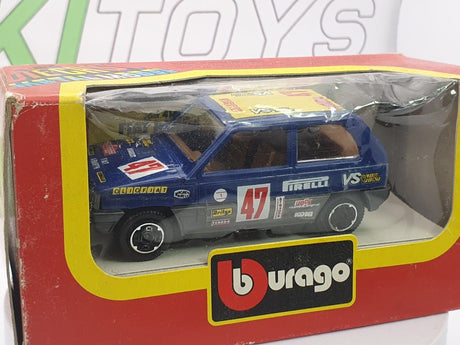 Fiat Panda 141 Rally Burago 1/43 Blu 1980 - RikiToys - Burago