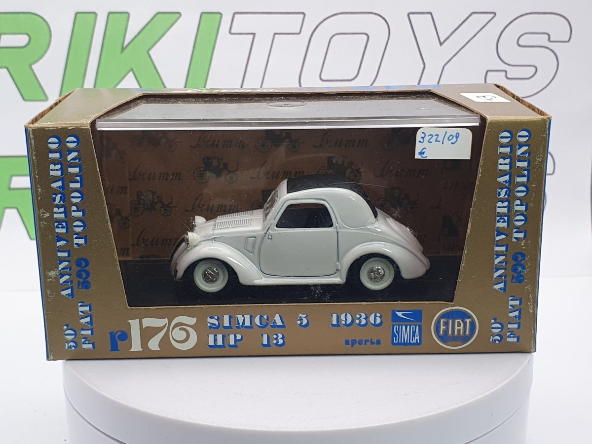 Fiat/Simca 5 Brumm 1/43 Bianco 1936 - RikiToys - Brumm