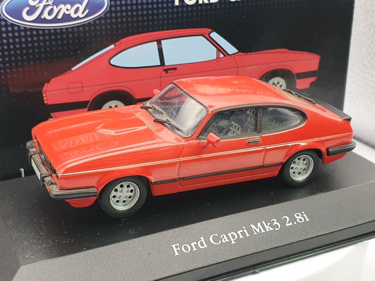 Ford Capri MK3 2.8 Atlas 1/43 Rosso 1977 - RikiToys - Atlas