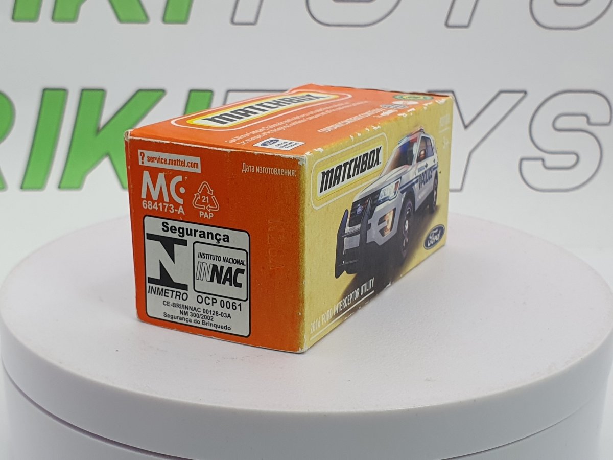 Ford Interceptor Police Matchbox 1/60 Bianco 2016 - RikiToys - Matchbox