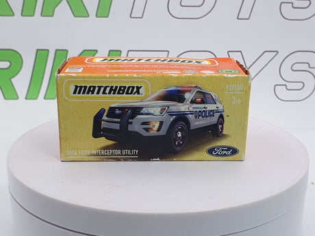 Ford Interceptor Police Matchbox 1/60 Bianco 2016 - RikiToys - Matchbox