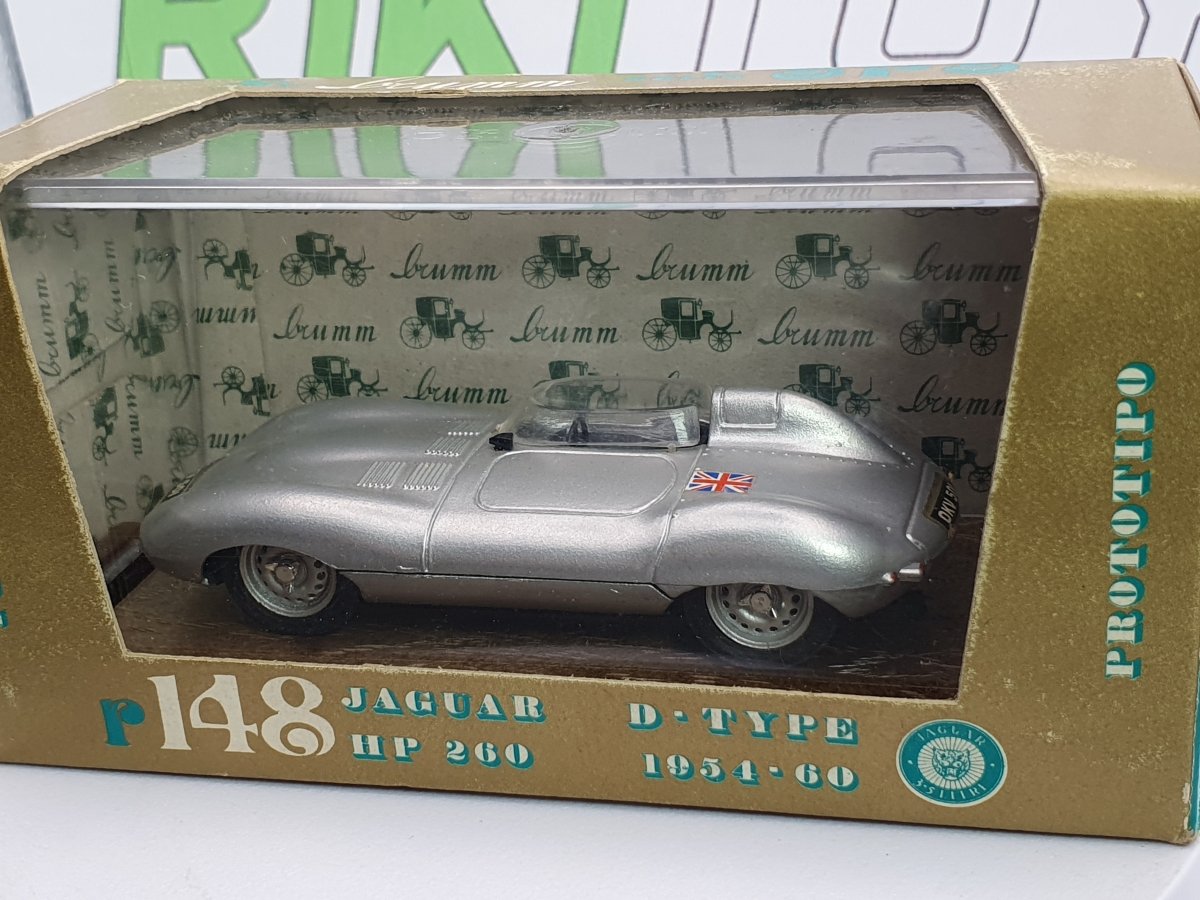 Jaguar D Type Brumm 1/43 Argento 1954 - RikiToys - Brumm