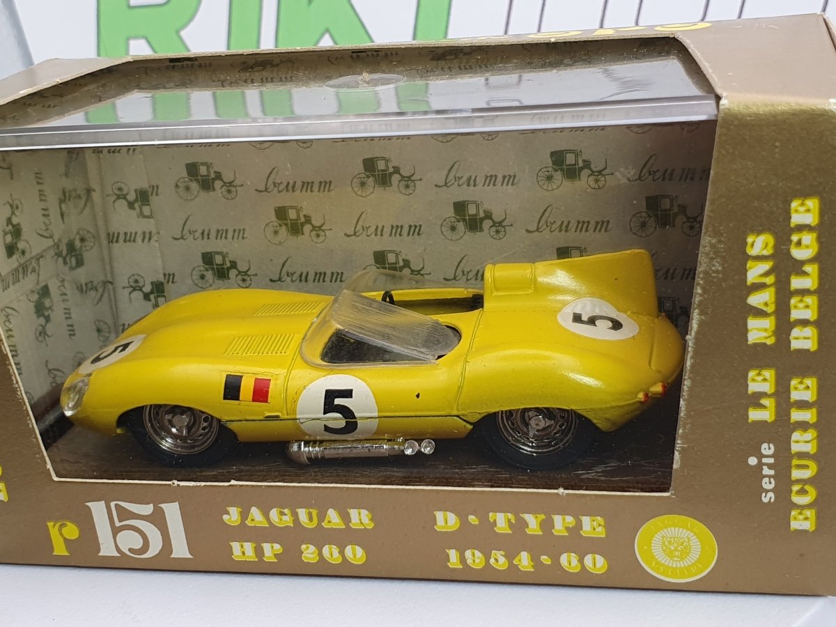 Jaguar D Type Brumm 1/43 Giallo 1954 - RikiToys - Brumm