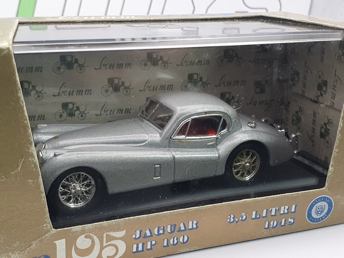 Jaguar XK 120 Coupé Brumm 1/43 Argento 1948 - RikiToys - Brumm