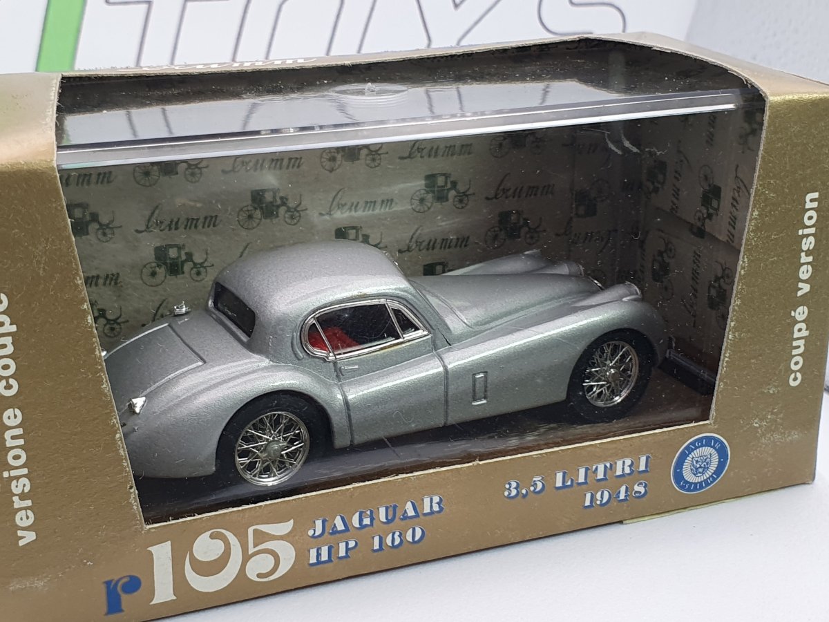 Jaguar Xk 120 Coupè Brumm 1/43 Argento 1948 - RikiToys - Brumm