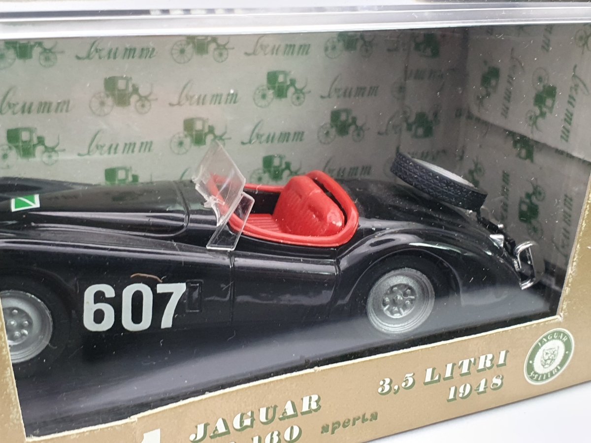 Jaguar XK 120 Spider Brumm 1/43 Nero 1948 - RikiToys - Brumm