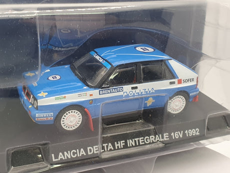 Lancia Delta HF Integrale Polizia Edicola 1/43 Azzurro 1992 - RikiToys - Edicola