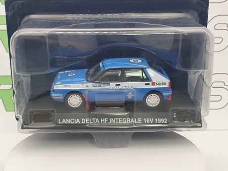 Lancia Delta HF Integrale Polizia Edicola 1/43 Azzurro 1992 - RikiToys - Edicola