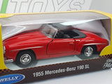 Mercedes Benz 190 SL Welly 1/40 Rosso 1955 - RikiToys - Welly