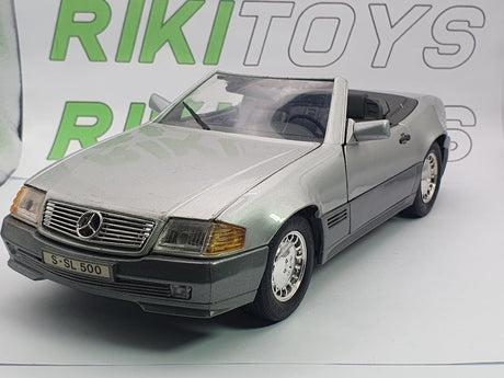 Mercedes Benz 500 SL Maisto 1/18 Argento 1989 - RikiToys - Maisto