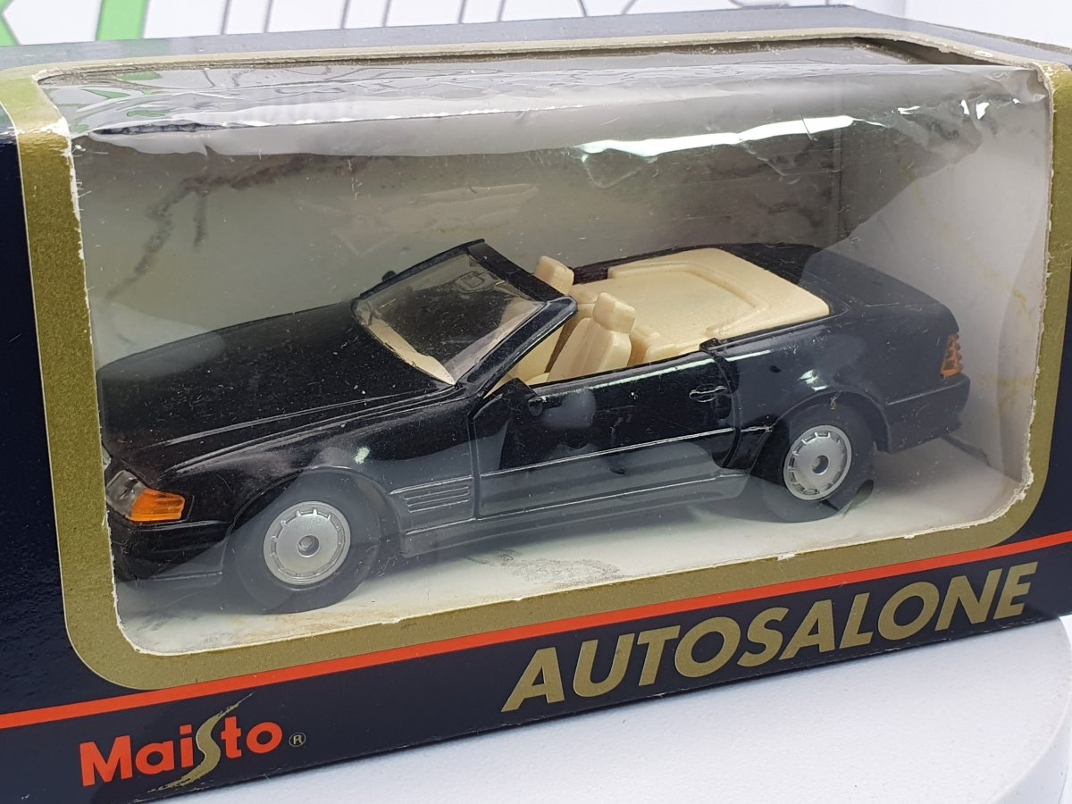 Mercedes Benz 500 SL Maisto 1/38 Nero 1989 - RikiToys - Maisto
