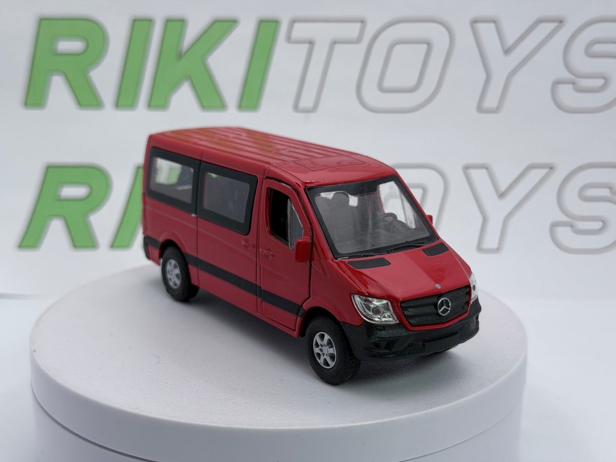 Mercedes Benz Sprinter Minibus Welly 1/43 Rosso - RikiToys - Welly