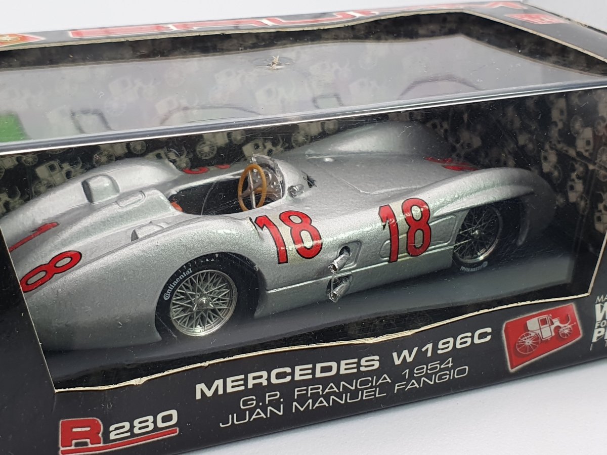 Mercedes Benz W 196 C Brumm 1/43 Argento 1954 - RikiToys - Brumm