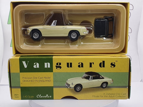 MG B Spider Vanguards 1/43 Giallo 1969 - RikiToys - Vanguards