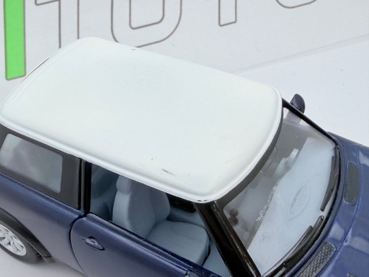 Mini Cooper Kinsmart 1/28 Blu metallizzato - RikiToys - Kinsmart