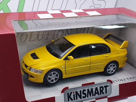 Mitsubishi Lancer Evo VIII Kinsmart 1/35 Giallo - RikiToys - Kinsmart