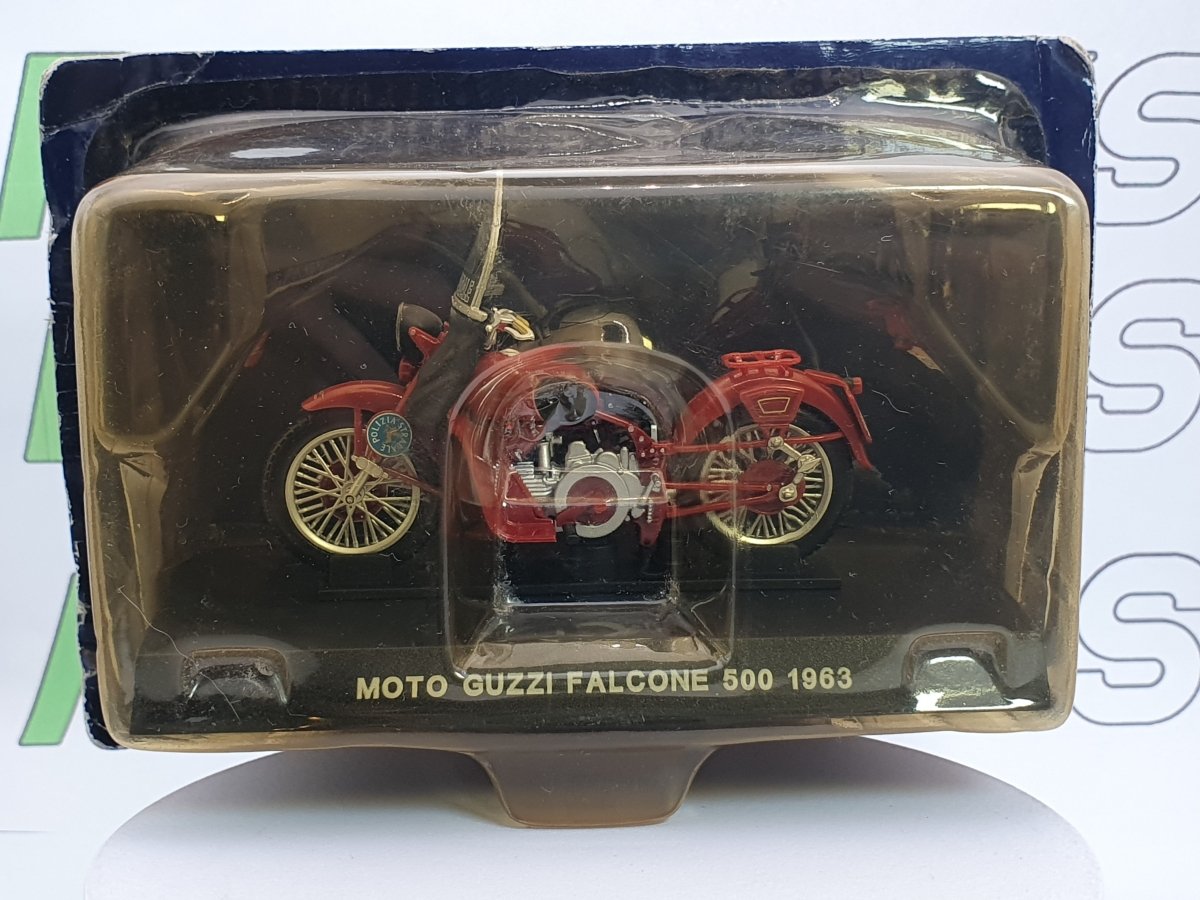 Moto Guzzi Falcone 50 Polizia Starline 1/24 Rosso 1963 - RikiToys - Starline