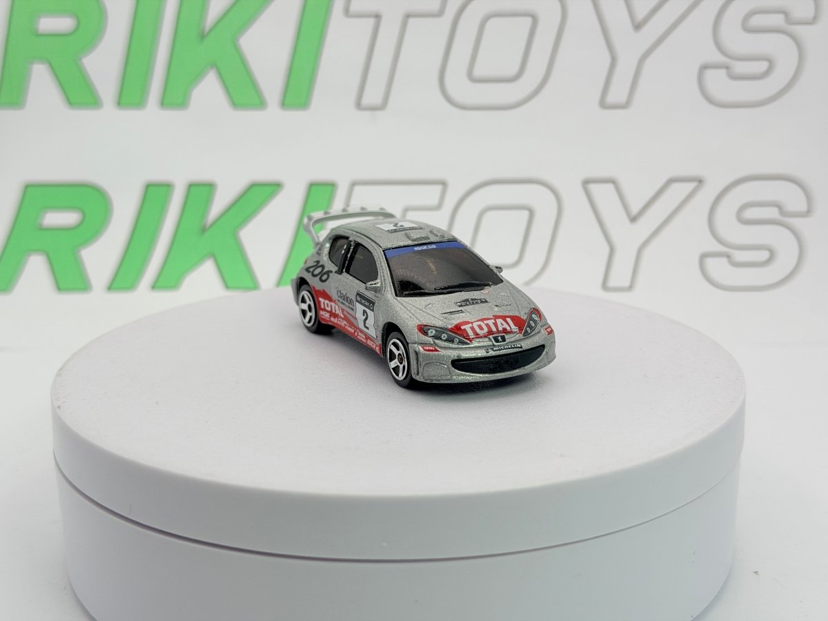 Peugeot 206 WRC Majorette 1/60 Argento - RikiToys - Majorette