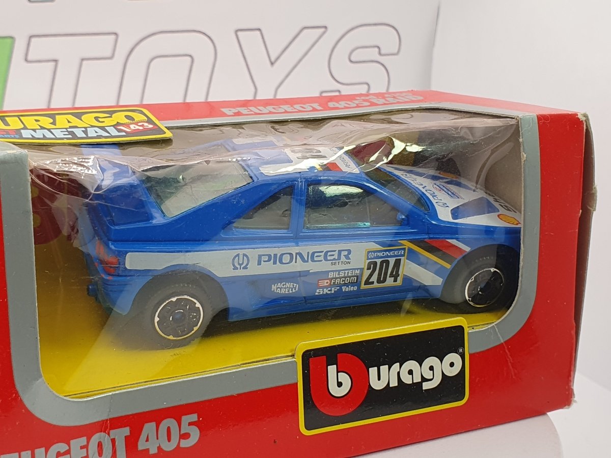 Peugeot 405 Raid Burago 1/43 Bluette 1988 - RikiToys - Burago
