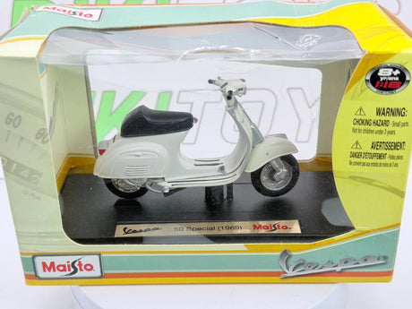 Piaggio Vespa 50 Special Maisto 1/18 Bianco 1969 - RikiToys - Maisto