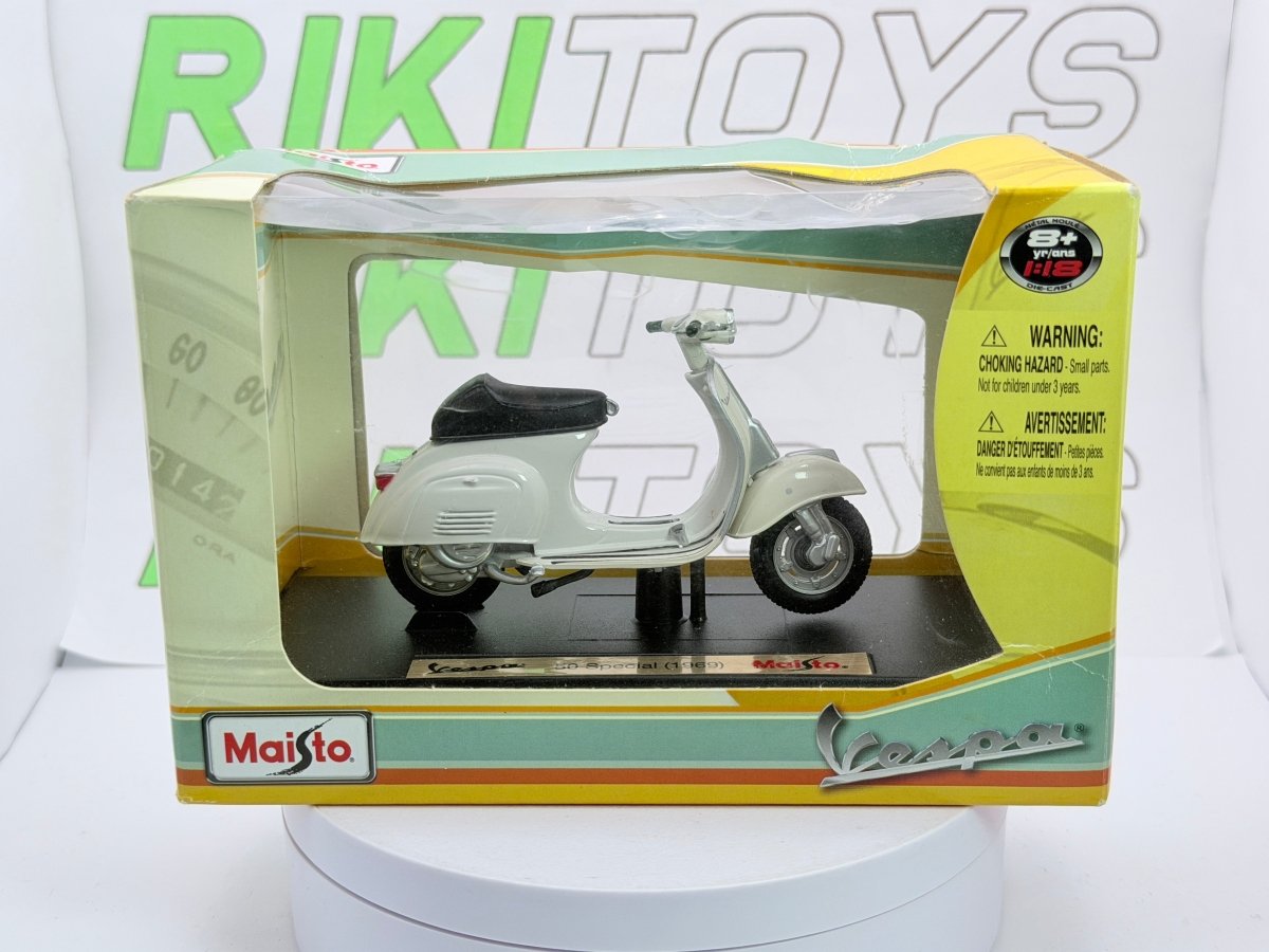 Piaggio Vespa 50 Special Maisto 1/18 Bianco 1969 - RikiToys - Maisto