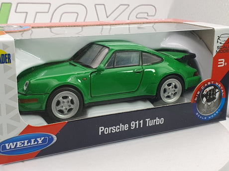Porsche 911 993 Turbo Welly 1/40 Verde - RikiToys - Welly