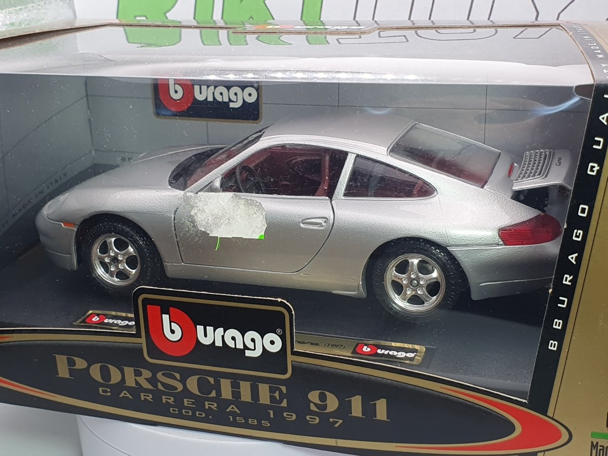 Porsche 911 996 Burago 1/24 Argento 1997 - RikiToys - Burago