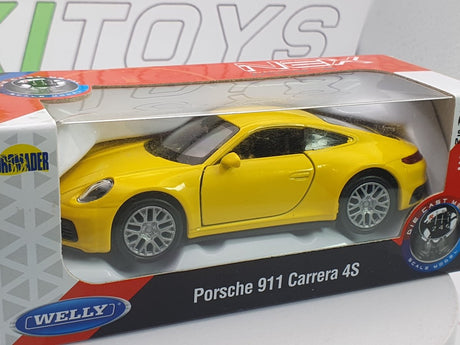 Porsche 911 Carrera 4 S Welly 1/40 Giallo - RikiToys - Welly