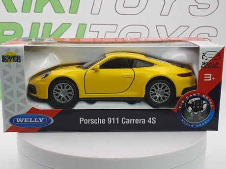 Porsche 911 Carrera 4 S Welly 1/40 Giallo - RikiToys - Welly