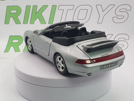 Porsche 911 Carrera Cabrio Burago 1/24 Argento 1993 - RikiToys - Burago
