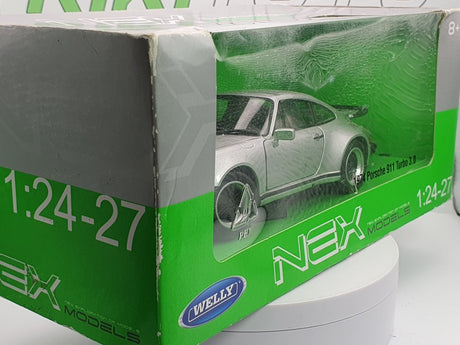 Porsche 911 Turbo Welly 1/24 Argento - RikiToys - Welly#