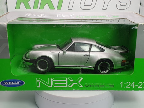 Porsche 911 Turbo Welly 1/24 Argento - RikiToys - Welly#