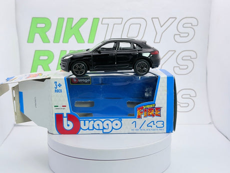 Porsche Macan Turbo Burago 1/43 Nero - RikiToys - Burago#