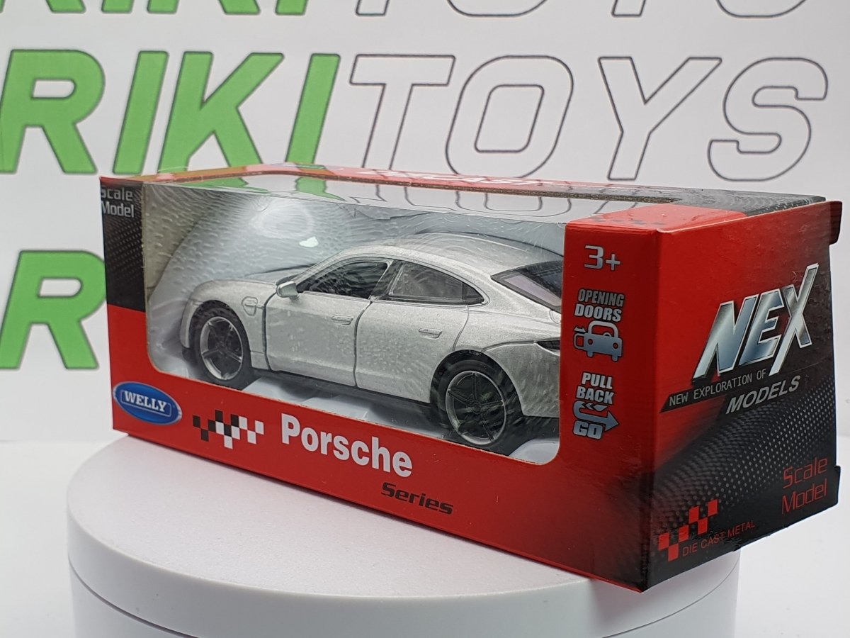 Porsche Taycan Welly 1/38 Argento 2019 - RikiToys - Welly#