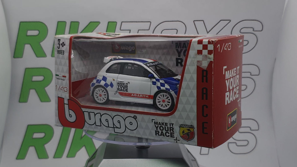Fiat-Abarth 500 Race Burago 1/43 Bianco 2008