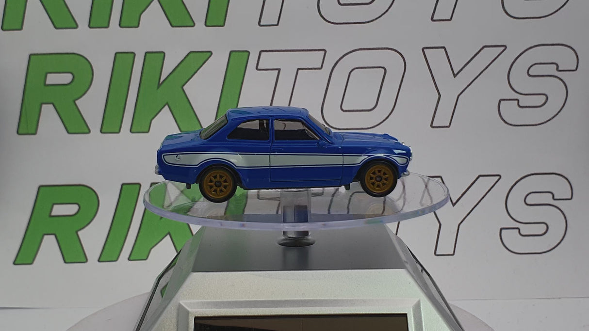 Ford Escort Rs MK1 Mattel 1/55 Blu 1970