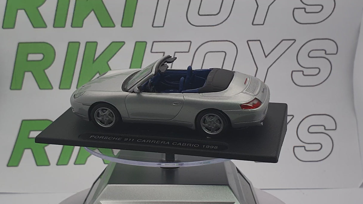 Porsche 911 Carrera Cabrio Edicola 1/43 Argento 1988