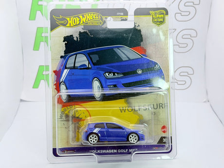 Volkswagen Golf 7 GTI Hot Wheels 1/60 Blu 2012 - RikiToys - Hot Wheels