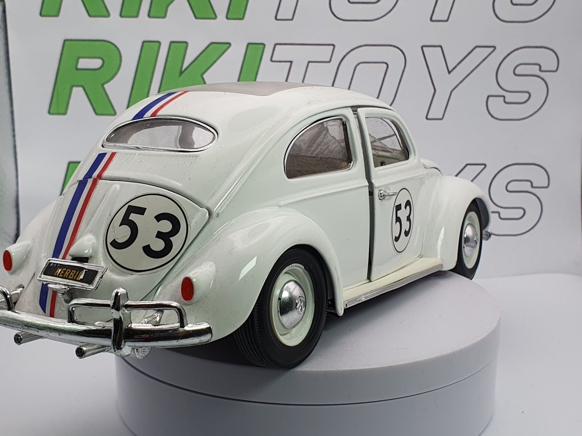 Volkswagen Maggiolino 6V Burago 1/18 Bianco - RikiToys - Burago#