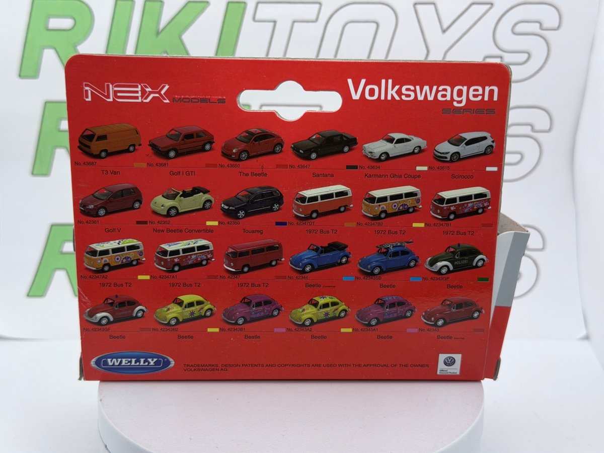 Volkswagen Maggiolino Welly 1/38 Grigio metallizzato - RikiToys - Welly
