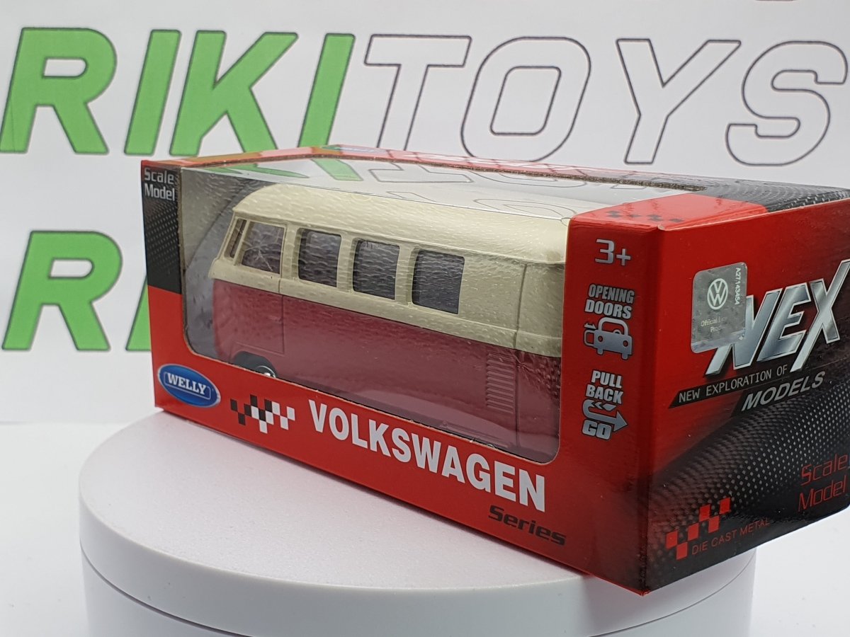 Volkswagen T1 Promiscuo Welly 1/38 Rosso 1960 - RikiToys - Welly#
